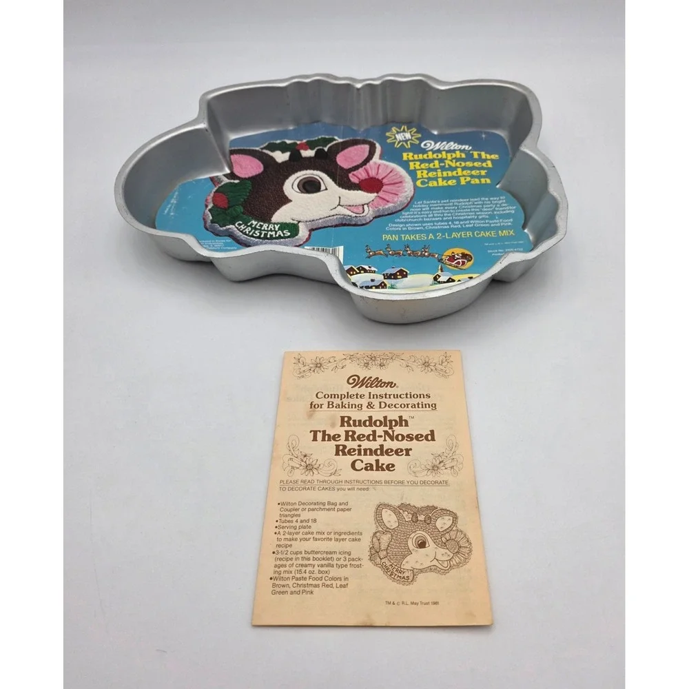 Wilton 2000 Rudolph Reindeer Cake Pan Mold #2105-1224